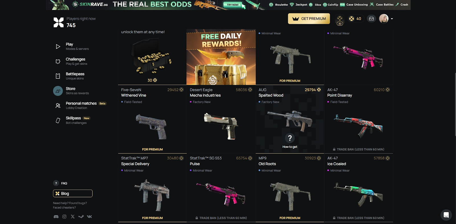The Drop System And Purchased Skins
