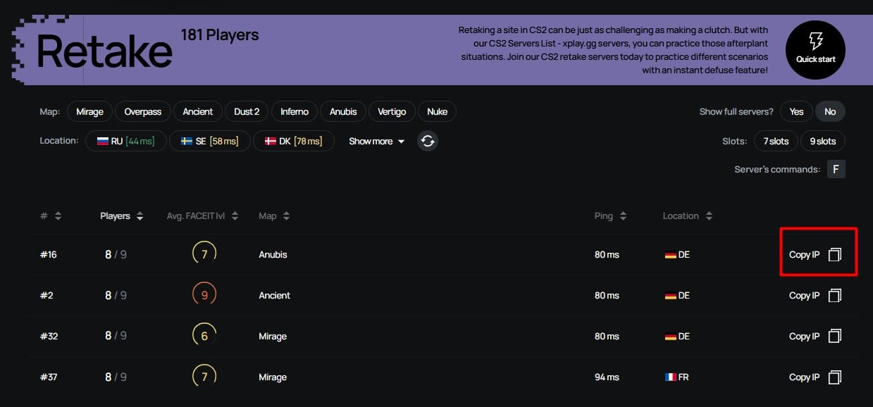 Server IP