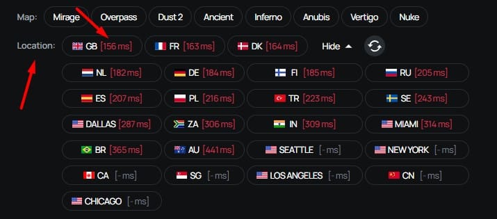 High ping