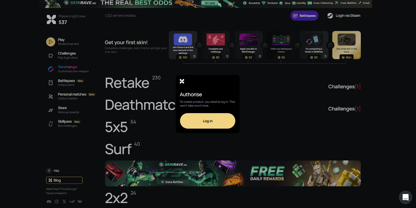 How to Start Using Personal Matches on Xplay.gg