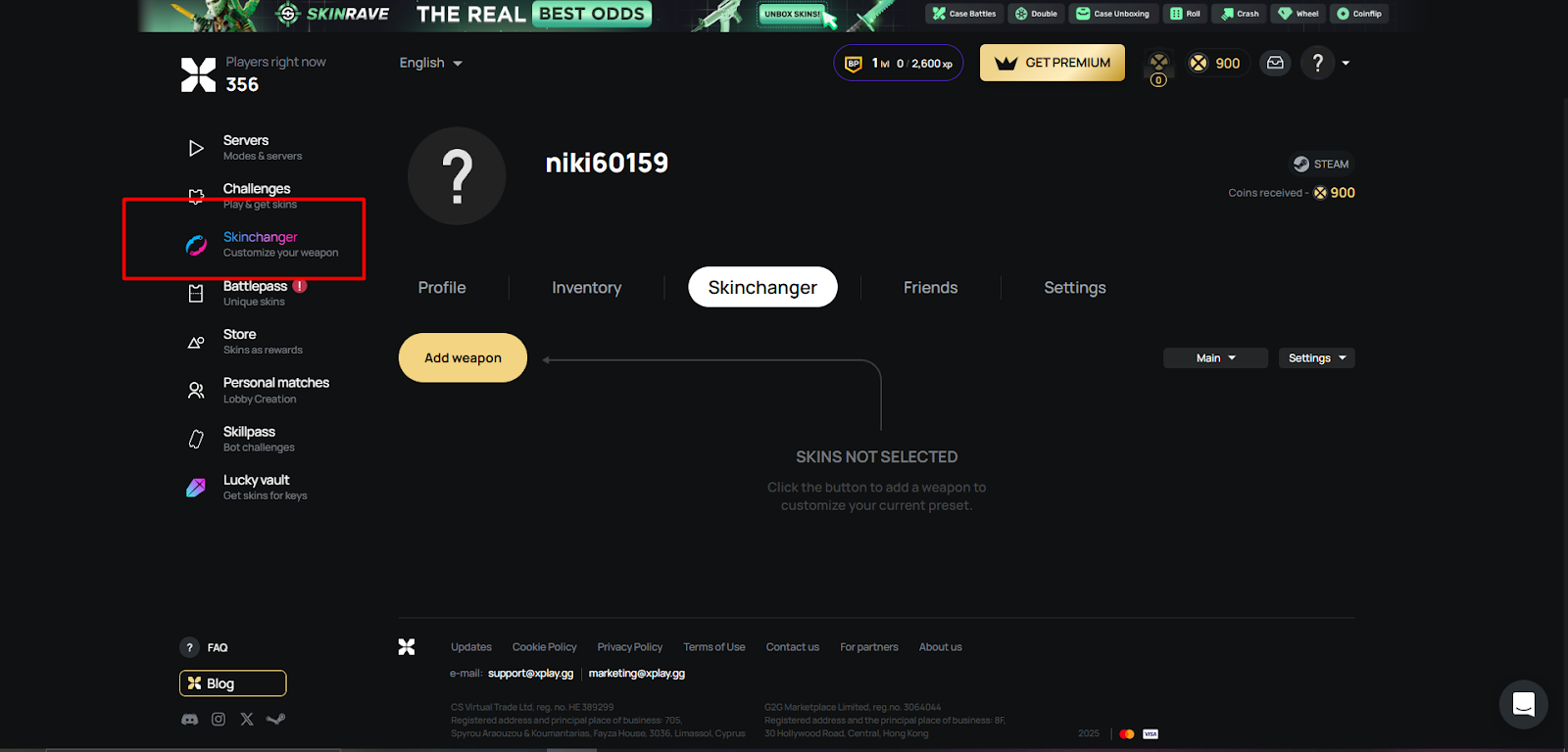 How to Play with CS2 Skins for Free with xplay.gg Skinchanger