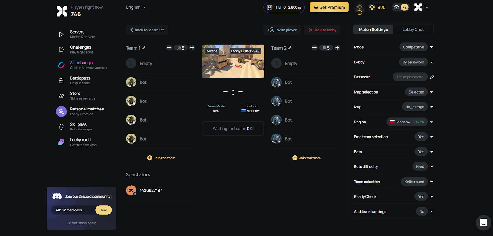 Advantage 6. Private Matches