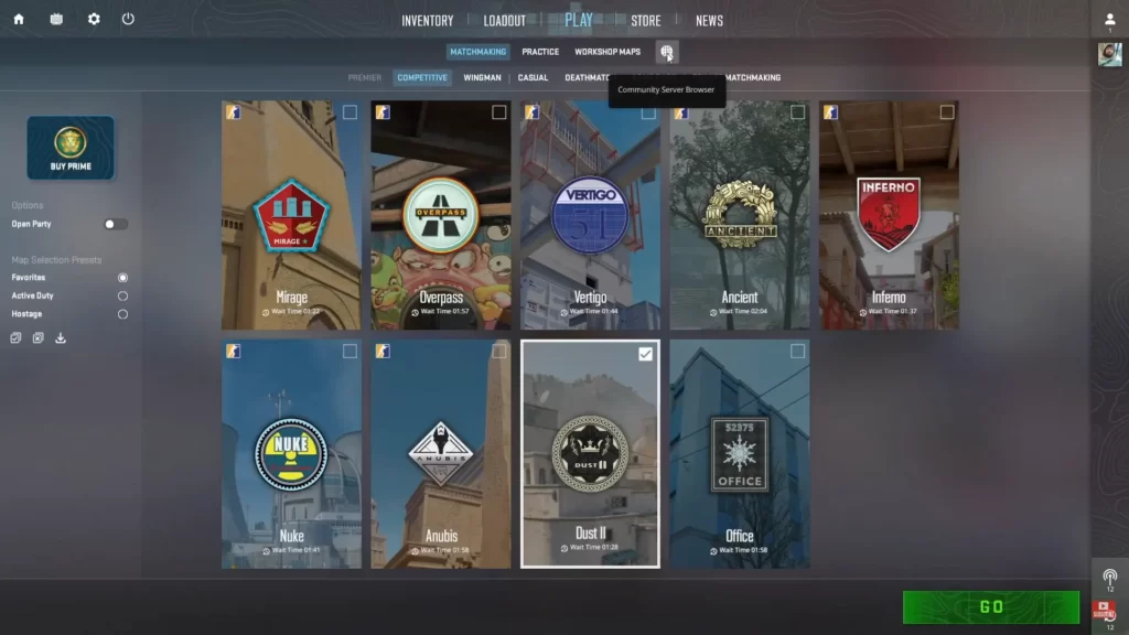 How do you Find CS2 Community Servers