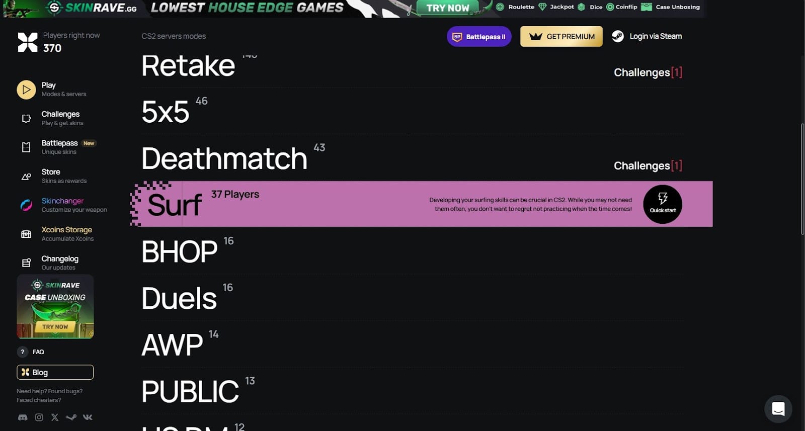 Surf servers