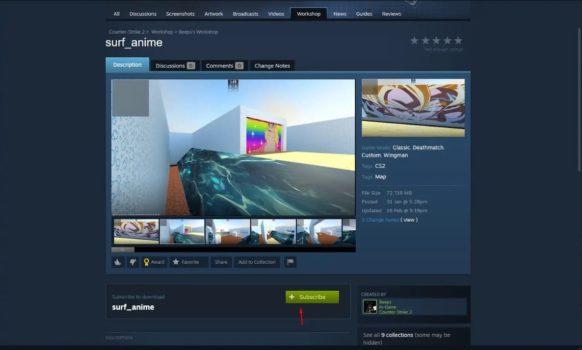 Subscribe to the map